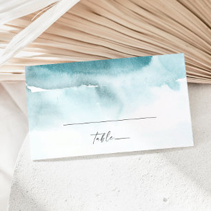De Placement Aquarelle moderne Carte Place Mariage plat Turqu