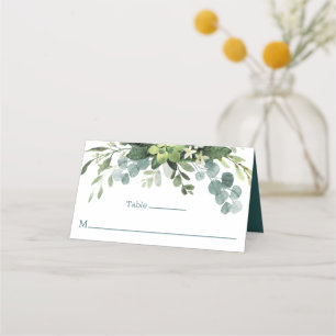 De Placement Bouquet turquoise - Carte d'escorte