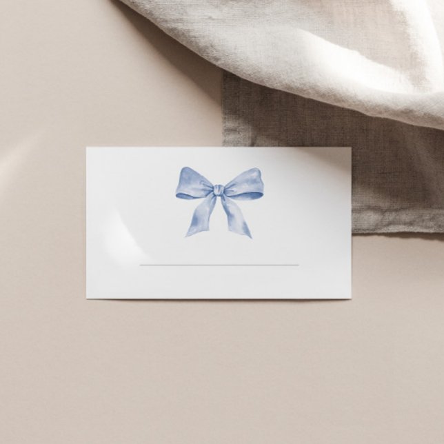 De Placement Carte baby shower avec arc bleu poussiéreux (Créateur téléchargé)