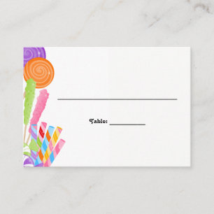 De Placement Carte Bat mitzvah à thème Candy