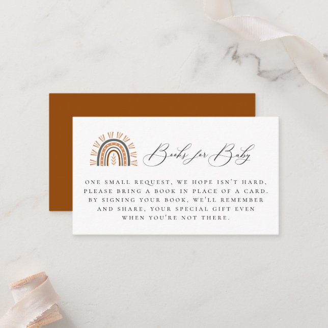 De Placement Carte Boho Rainbow Book (Devant/Arrière en situation)