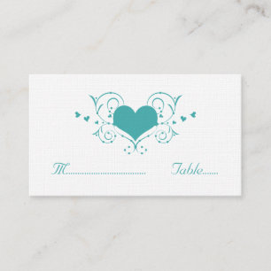 De Placement Carte Coeur Flourish Place, Turquoise