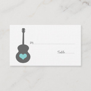 De Placement Carte Coeur Gray/Aqua Guitar