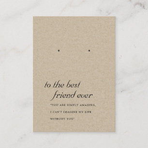 DE PLACEMENT CARTE D'AFFICHAGE RUSTIQUE KRAFT AMI CADEAU EARRIN