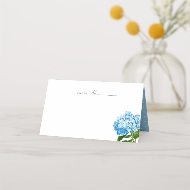 De Placement Carte d'emplacement bleu Hydrangea Blair (Devant)