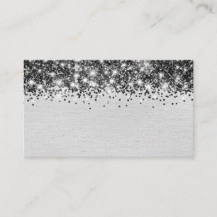 De Placement Carte d'emplacement chic Glittery Black Silver