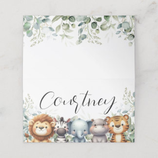 De Placement Carte d'emplacement du nom Safari