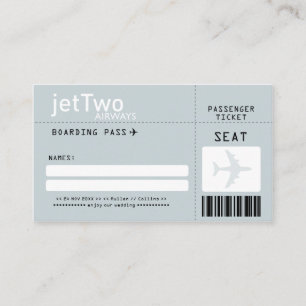 De Placement Carte d'escorte Silver Grey Boarding Pass