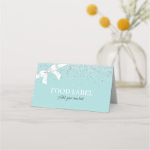 Carte d'étiquette alimentaire Glitter Tiffany