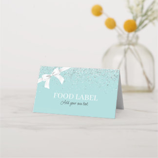 De Placement Carte d'étiquette alimentaire Glitter Tiffany
