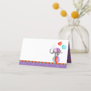 De Placement Carte du baby shower d'aquarelle éléphant