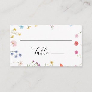 De Placement Carte du Mariage du Fleur sauvage botanique romant
