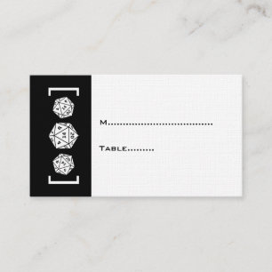 De Placement Carte Mariage Black D20 Dice Gamer