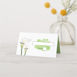 De Placement Carte Mariage blanche Calla Lilies Aquarelle
