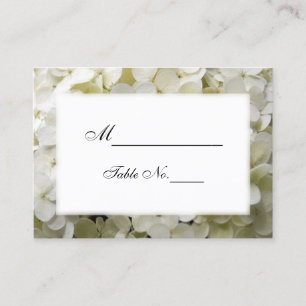 De Placement Carte Mariage blanche Hydrangea