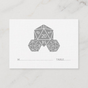 De Placement Carte Mariage gris D20 Dice