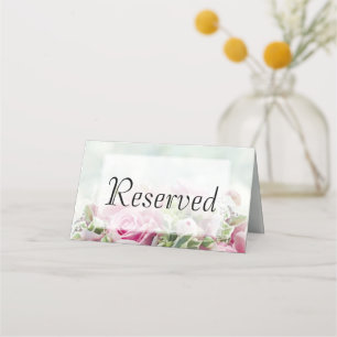 De Placement Carte Mariage Réservée Roses Rose
