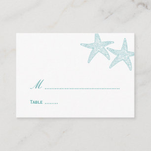 De Placement Carte Mariage Starfish - Turquoise