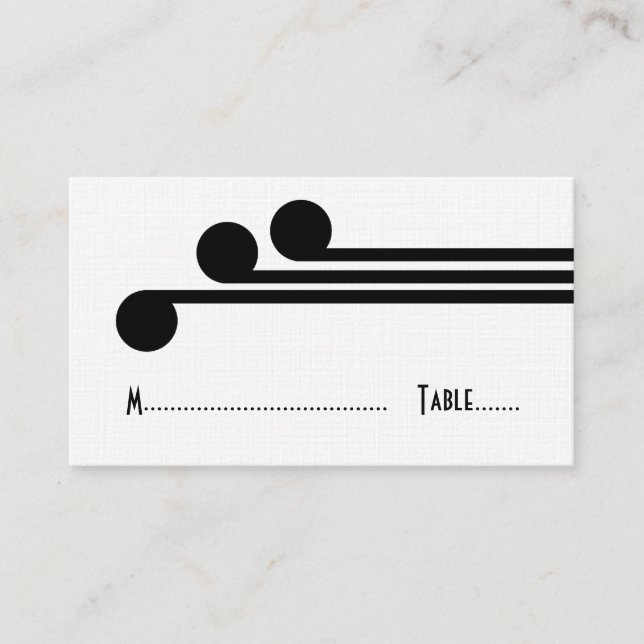 De Placement Carte Noir Simple Déco Chic Place (Devant)