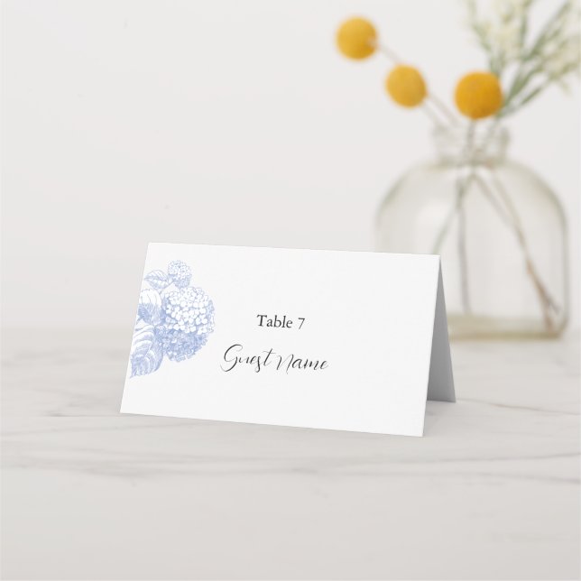 De Placement Carte Place & Escort avec Hydrangea (Devant)