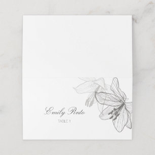 De Placement Carte Platinée Florale Classique Noir & Blanc