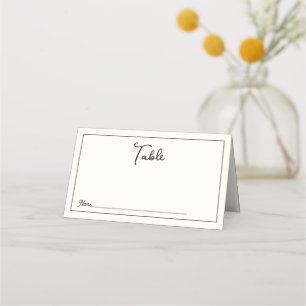De Placement Carte Retro Black White Mariage Place