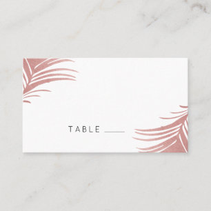 De Placement Carte rose Gold Pink Palm Feuille Tropical Place C