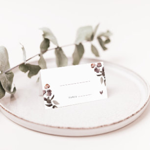 De Placement Carte rose pliée Mariage avec repas au poulet
