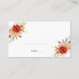 De Placement Carte Rustique Boho Floral Mariage Place