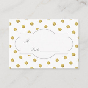 De Placement Chic Gold Pois Mariage Carte Place