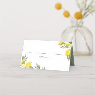 De Placement Citron Mariage Carte Place Foliage Rustique Citrus