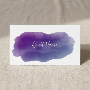 De Placement Couleur d'eau violette nom du client carte place