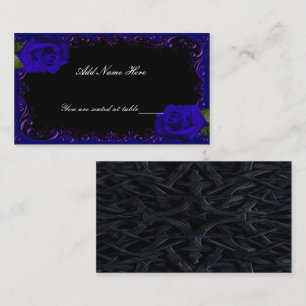 De Placement Elégant Goth Blue Roses table carte place
