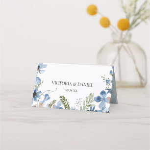 De Placement Elégante carte Mariage Bleu Bohème