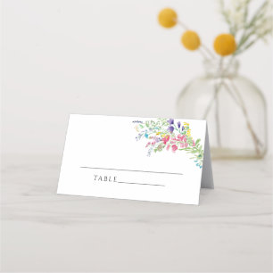 De Placement Elégante carte Mariage Wilflowers colorée