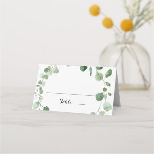 De Placement Eucalyptus Moderne Calligraphie Mariage Carte Plac