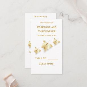 De Placement Gold Mariage Place Paramètre Carte Papillons Desig