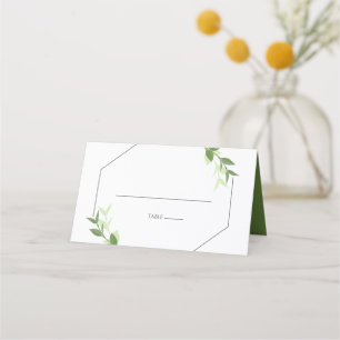 De Placement Green Garden Feuilles Cadre Mariage Carte Place