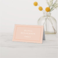 Mariage rose Place Carte Nom Siège