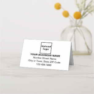 De Placement Marque d'affaires sur petite carte pliée