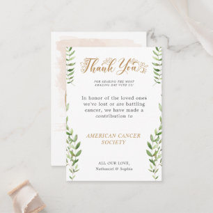 De Placement Merci Faire Un Don À Charity Mariage Carte Place