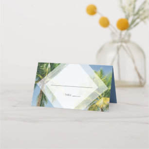 De Placement Palmiers tropicaux Plage Mariage Carte Lieu