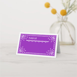 De Placement Papel Picado Colorée Mariage mexicain Carte Place