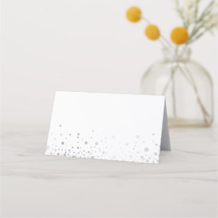 De Placement Points Confetti Faux Argent   Carte moderne