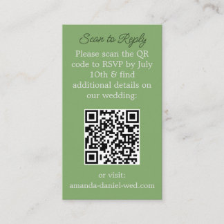 De Placement RSVP avec carte d'analyse QR