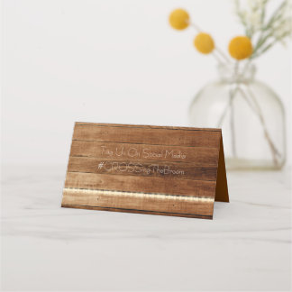 De Placement Rustique Floral Grange Mariage Carte Place