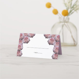 De Placement Rustique Rose rose clair Mariage Carte Place