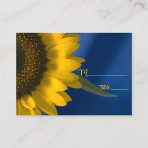 De Placement Tournesol sur la carte Mariage bleu