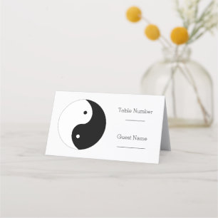 De Placement Yin Yang Carte Mariage Noir Et Blanc