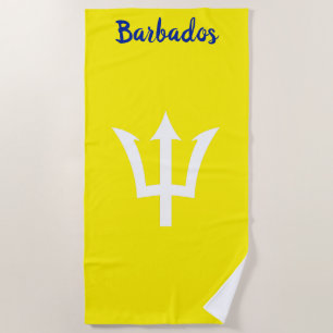 De Plage Barbados Trident Yellow Beach Serviette